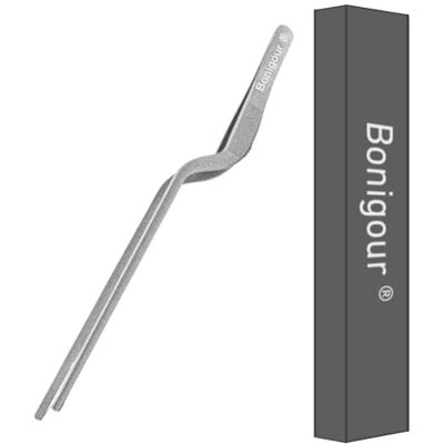 Bonigour Pince à épiler décalée avec précision de 20 cm, pince de cuisine en acier inoxydable, courbe de cuisine, pince multifonctionnelle de précision pour le placage, la décoration - Publicité Bonigour Pince à épiler décalée avec précision de 20 cm, pince de cuisine en acier inoxydable, courbe de cuisine, pince multifonctionnelle de précision pour le placage, la décoration - Publicité