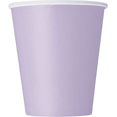 Unique 14 Gobelets en carton lavandes 266 ml Violet Taille - Publicité Unique 14 Gobelets en carton lavandes 266 ml Violet Taille - Publicité