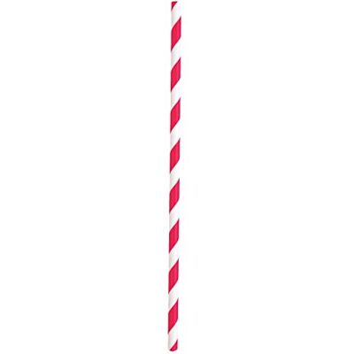 Unique 10 RUBY RED STRIPE PAPER STRAW - Publicité Unique 10 RUBY RED STRIPE PAPER STRAW - Publicité
