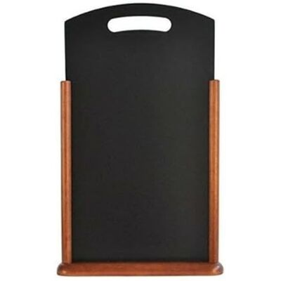 SECURIT Menu de table en ardoise avec finition laquée poignée et cadre 21 x 45 cm Marron foncé - Publicité SECURIT Menu de table en ardoise avec finition laquée poignée et cadre 21 x 45 cm Marron foncé - Publicité