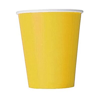 Dart 8 GOBELETS CARTON 250ML JAUNE - Publicité Dart 8 GOBELETS CARTON 250ML JAUNE - Publicité