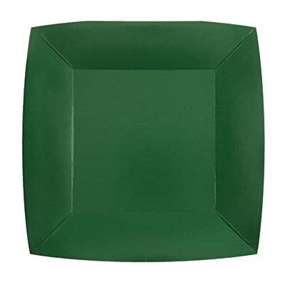 Santex Générique 10 ASSIETTES CARTON BIO CARRÉES 23CM VERT FONÇÉ - Publicité Santex Générique 10 ASSIETTES CARTON BIO CARRÉES 23CM VERT FONÇÉ - Publicité