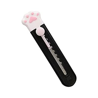 EHOTER Mini Couteaux Utilitaires Rétractables Morceaux de Coupe en Forme de Patte de Chat Cutter Professionnel Cutter Pratique pour Bricolage Couper Emballages Papiers (Noir) - Publicité EHOTER Mini Couteaux Utilitaires Rétractables Morceaux de Coupe en Forme de Patte de Chat Cutter Professionnel Cutter Pratique pour Bricolage Couper Emballages Papiers (Noir) - Publicité