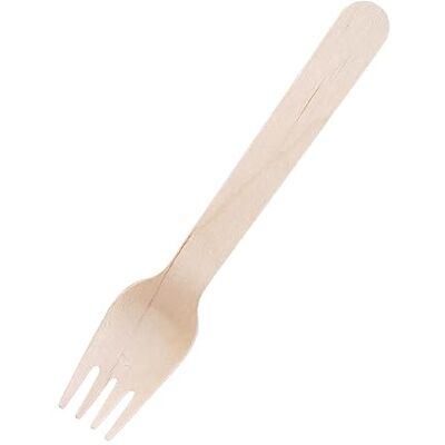 Fiesta Green Snner Lot de 100 fourchettes jetables en bois de bouleau Marron - Publicité Fiesta Green Snner Lot de 100 fourchettes jetables en bois de bouleau Marron - Publicité