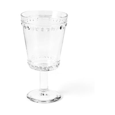 H&H -Collier Lot de 6 verres à pied en verre transparent 27 cl - Publicité H&H -Collier Lot de 6 verres à pied en verre transparent 27 cl - Publicité