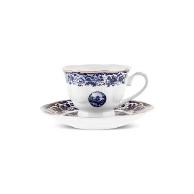 KARACA Blue Odyssey V2 Ensemble de 12 tasses à café turc de 6 personnes, 80 ml, service de café en porcelaine fine à design floral complexe, lave-vaisselle - Publicité KARACA Blue Odyssey V2 Ensemble de 12 tasses à café turc de 6 personnes, 80 ml, service de café en porcelaine fine à design floral complexe, lave-vaisselle - Publicité