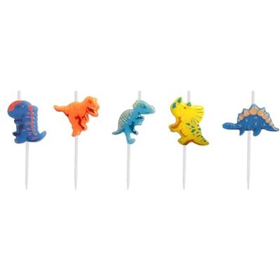 PARTY TIME EA10139 Bougies Dinosaure en Paraffine Conçues pour Décorer Gâteaux d'anniversaire Format Pratique 0.7 x 2.7 x 2 cm Lot de 5 Couleur Multicolore - Publicité PARTY TIME EA10139 Bougies Dinosaure en Paraffine Conçues pour Décorer Gâteaux d'anniversaire Format Pratique 0.7 x 2.7 x 2 cm Lot de 5 Couleur Multicolore - Publicité