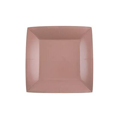 Santex mariage Générique 10 ASSIETTES CARTON BIO CARRÉES 18CM ROSE GOLD - Publicité Santex mariage Générique 10 ASSIETTES CARTON BIO CARRÉES 18CM ROSE GOLD - Publicité
