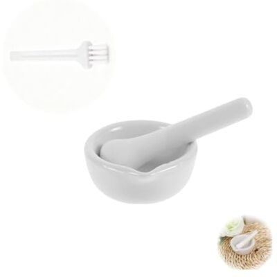 Will Like Ensemble mortier et pilon, petit ensemble en porcelaine, bol à pesto, idéal pour la maison et le laboratoire (60mm) - Publicité Will Like Ensemble mortier et pilon, petit ensemble en porcelaine, bol à pesto, idéal pour la maison et le laboratoire (60mm) - Publicité