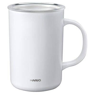 Mug en céramique double isolation blanc Hario - Mug de voyage - Publicité Mug en céramique double isolation blanc Hario - Mug de voyage - Publicité