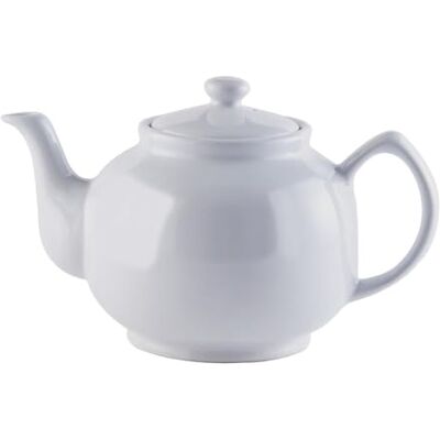 Kensington Théière anglaise pour 10 tasses, en faïence de qualité supérieure, avec vernis brillant, blanche, passe au micro-ondes et au lave-vaisselle, théière vintage - Publicité Kensington Théière anglaise pour 10 tasses, en faïence de qualité supérieure, avec vernis brillant, blanche, passe au micro-ondes et au lave-vaisselle, théière vintage - Publicité