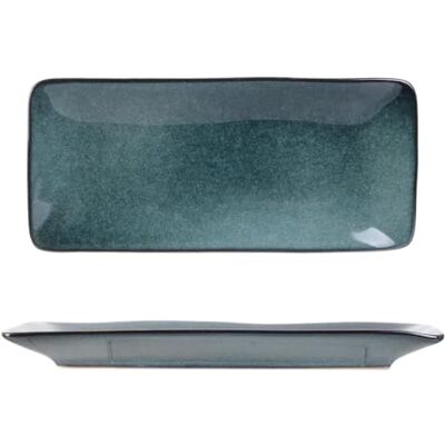 AltoBuy Set de 2 Plats rectangulaire en céramique au grés du Temps Bleu (22x10cm) Galet - Publicité AltoBuy Set de 2 Plats rectangulaire en céramique au grés du Temps Bleu (22x10cm) Galet - Publicité