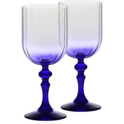 Krosno Verres à vin 300 ml avec pied bleu cobalt, lot de 2 – pour vin rouge, vin blanc, mocktails et eau – cristal sans plomb – compatibles lave-vaisselle – Bubble Celebration Moments - Publicité Krosno Verres à vin 300 ml avec pied bleu cobalt, lot de 2 – pour vin rouge, vin blanc, mocktails et eau – cristal sans plomb – compatibles lave-vaisselle – Bubble Celebration Moments - Publicité
