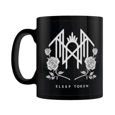 Pyramid Sleep Token (logo) Tasse en céramique noire 325 ml – Produit officiel du groupe – Cadeau pour les fans de musique, tasse à café ou à thé, tasse à café ou à thé – Taille unique - Publicité Pyramid Sleep Token (logo) Tasse en céramique noire 325 ml – Produit officiel du groupe – Cadeau pour les fans de musique, tasse à café ou à thé, tasse à café ou à thé – Taille unique - Publicité