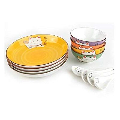 Lachineuse Lunchbox – Maneki Neko - Lunchbox, Ensemble pour 4, Tradition japonaise, Chat porte-bonheur, Porcelaine - Publicité Lachineuse Lunchbox – Maneki Neko - Lunchbox, Ensemble pour 4, Tradition japonaise, Chat porte-bonheur, Porcelaine - Publicité