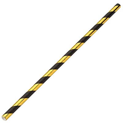 Utopia Pailles en papier dorées et noires de 20,3 cm – Lot de 250 – Pailles en papier respectueuses de l'environnement - Publicité Utopia Pailles en papier dorées et noires de 20,3 cm – Lot de 250 – Pailles en papier respectueuses de l'environnement - Publicité