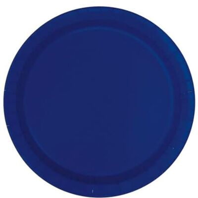 Unique 30949EU Assiettes en Carton Écologiques 23 cm Couleur Bleu Marine 16 Pièces (Lot de 1) - Publicité Unique 30949EU Assiettes en Carton Écologiques 23 cm Couleur Bleu Marine 16 Pièces (Lot de 1) - Publicité