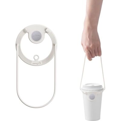 Bone Cup Tie 2 – Porte-gobelet en Silicone réutilisable et Pliable avec Anneau pour Paille – Sangle sécurisée (Blanc) - Publicité Bone Cup Tie 2 – Porte-gobelet en Silicone réutilisable et Pliable avec Anneau pour Paille – Sangle sécurisée (Blanc) - Publicité