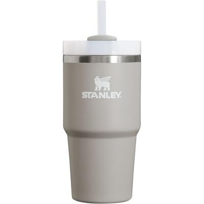 Stanley Quencher H2.0 FlowState Gobelet isotherme en acier inoxydable avec couvercle et paille pour eau, thé ou café glacé, smoothie et plus encore, gris (Ash), 600 ml - Publicité Stanley Quencher H2.0 FlowState Gobelet isotherme en acier inoxydable avec couvercle et paille pour eau, thé ou café glacé, smoothie et plus encore, gris (Ash), 600 ml - Publicité