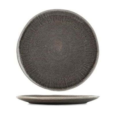 H&H Lot de 6 assiettes plates en Stoneware Yucatan 27 cm – Couleur marron – Design minimal avec effet réactif et texture matières – Parfait pour les déjeuners et les dîners – Convient également à la - Publicité H&H Lot de 6 assiettes plates en Stoneware Yucatan 27 cm – Couleur marron – Design minimal avec effet réactif et texture matières – Parfait pour les déjeuners et les dîners – Convient également à la - Publicité