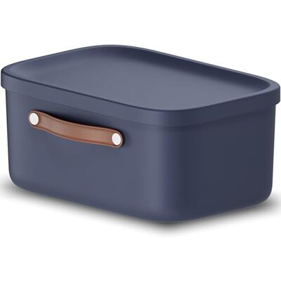 Rotho Maloja Boîte de rangement 12 l, Plastique (PP recyclé), 12 (39.5 x 26.5 x 17.7 cm), Bleu - Publicité Rotho Maloja Boîte de rangement 12 l, Plastique (PP recyclé), 12 (39.5 x 26.5 x 17.7 cm), Bleu - Publicité