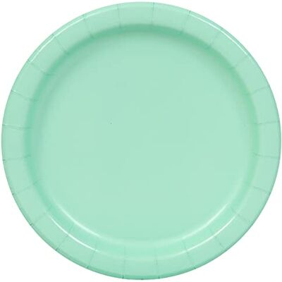 Unique Party- Assiettes en Carton Écologiques-23 cm-Couleur Vert Menthe-Paquet de 16, 99225EU, Mint Green - Publicité Unique Party- Assiettes en Carton Écologiques-23 cm-Couleur Vert Menthe-Paquet de 16, 99225EU, Mint Green - Publicité