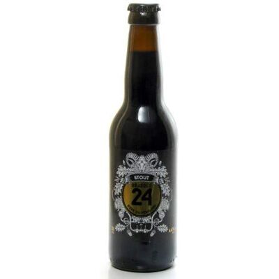 Brasserie artisanale de Sarlat Bière Brassée 24 Stout 33cl - Publicité Brasserie artisanale de Sarlat Bière Brassée 24 Stout 33cl - Publicité