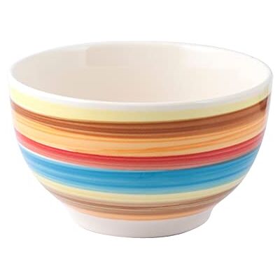 H&H Home – Lot de 6 Bols à Petit-Déjeuner en Stoneware 100 Lignes – 14,5 cm – Couleurs Assorties – Compatibles Micro-ondes et Lave-Vaisselle - Publicité H&H Home – Lot de 6 Bols à Petit-Déjeuner en Stoneware 100 Lignes – 14,5 cm – Couleurs Assorties – Compatibles Micro-ondes et Lave-Vaisselle - Publicité