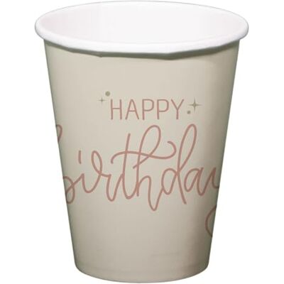 Folat 68701 Décoration du Geburtstag Rosa, Creme, Champagner Gold Tasses Crème Rose 250 ml 8 pièces Une vaisselle Happy Birthday attrayant et élégantes - Publicité Folat 68701 Décoration du Geburtstag Rosa, Creme, Champagner Gold Tasses Crème Rose 250 ml 8 pièces Une vaisselle Happy Birthday attrayant et élégantes - Publicité