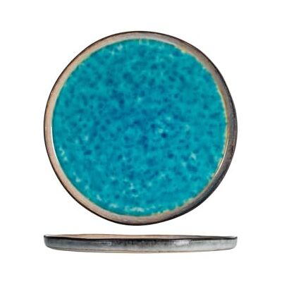 H&H set 6 piatti piani teide in stoneware azzurro cm 27 - Publicité H&H set 6 piatti piani teide in stoneware azzurro cm 27 - Publicité