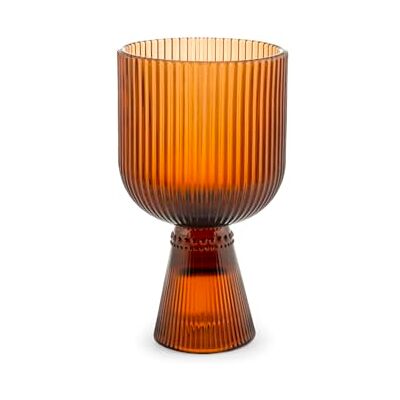 H&H set 6 calici peony amber cl27 - Publicité H&H set 6 calici peony amber cl27 - Publicité