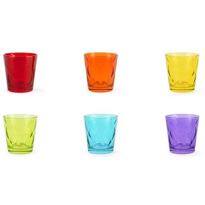 Excelsa Barcelone Lot de 6 verres à eau, verre, capacité 245 ml, multicolore - Publicité Excelsa Barcelone Lot de 6 verres à eau, verre, capacité 245 ml, multicolore - Publicité