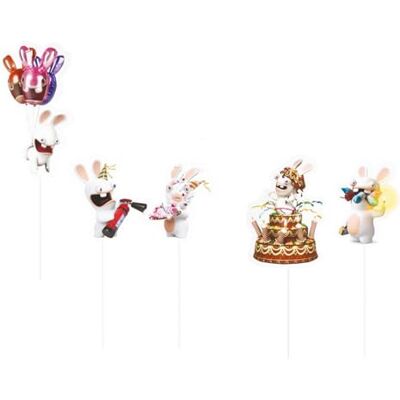 P'tit Clown P’TIT CLOWN Accessoires Décoration d’Anniversaire Enfant Lapins Crétins™ Licence Officielle Assiettes, Gobelets, Serviettes, Confettis, Sachets, Cartes d’Invitation (Pique à gâteau x6) - Publicité P'tit Clown P’TIT CLOWN Accessoires Décoration d’Anniversaire Enfant Lapins Crétins™ Licence Officielle Assiettes, Gobelets, Serviettes, Confettis, Sachets, Cartes d’Invitation (Pique à gâteau x6) - Publicité