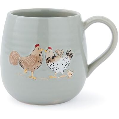 Cooksmart Hen House Lane Sage Belly Tasse à café en grès nervuré et gaufré Motif poule rustique pour la maison et la cuisine Passe au lave-vaisselle et au micro-ondes 400 ml - Publicité Cooksmart Hen House Lane Sage Belly Tasse à café en grès nervuré et gaufré Motif poule rustique pour la maison et la cuisine Passe au lave-vaisselle et au micro-ondes 400 ml - Publicité