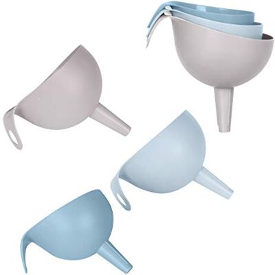 Urban Living Lot de 3 entonnoirs de cuisine imbriqués avec poignée 9 cm, 10 cm, 11 cm en plastique de qualité alimentaire, liquide, ingrédients secs et poudre - Publicité Urban Living Lot de 3 entonnoirs de cuisine imbriqués avec poignée 9 cm, 10 cm, 11 cm en plastique de qualité alimentaire, liquide, ingrédients secs et poudre - Publicité