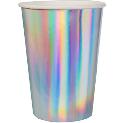 Santex 10 Gobelets en carton iridescents 7,8 x 9,7 cm Argenté Taille Unique - Publicité Santex 10 Gobelets en carton iridescents 7,8 x 9,7 cm Argenté Taille Unique - Publicité