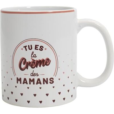 Linnea Mug en céramique 33 cl Collection Maly modèle pour Les Mamans Blanc - Publicité Linnea Mug en céramique 33 cl Collection Maly modèle pour Les Mamans Blanc - Publicité