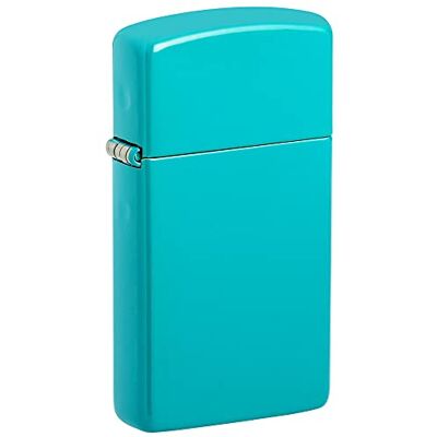 Zippo Lighter, Slim Flat Turquoise, 1 x 3,5 x 5,5 cm - Publicité Zippo Lighter, Slim Flat Turquoise, 1 x 3,5 x 5,5 cm - Publicité
