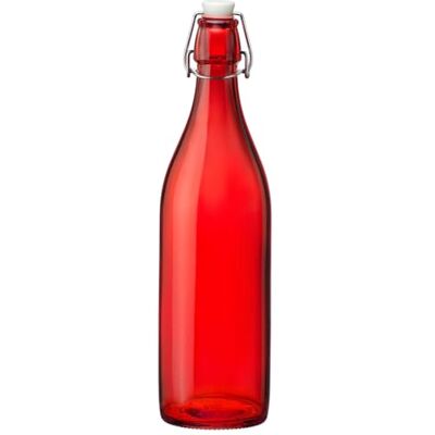 Bormioli Rocco Giara Red Glass Swing Top Bottle, 33 3/4 oz by - Publicité Bormioli Rocco Giara Red Glass Swing Top Bottle, 33 3/4 oz by - Publicité