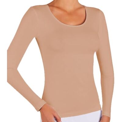 Ysabel Mora Camiseta Interior Manga Larga algodón Nude - Publicité Ysabel Mora Camiseta Interior Manga Larga algodón Nude - Publicité