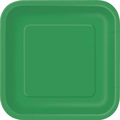 Unique 31871 Paquet de 14 Assiettes en Carton 22.2 cm Vert Émeraude - Publicité Unique 31871 Paquet de 14 Assiettes en Carton 22.2 cm Vert Émeraude - Publicité