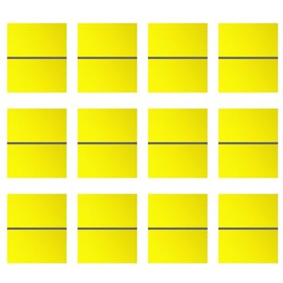 Happara Lot de 12 plaques de gravure laser (jaune) - Publicité Happara Lot de 12 plaques de gravure laser (jaune) - Publicité