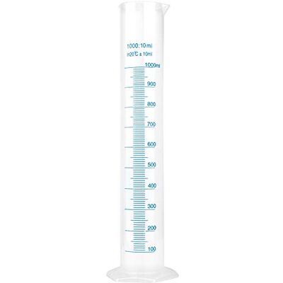 Bespick Eprouvette Graduée Verre Mesure Plastique Transparent 1000ml - Publicité Bespick Eprouvette Graduée Verre Mesure Plastique Transparent 1000ml - Publicité