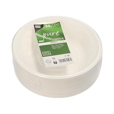 Assiette jetable blanche PAPSTAR - 680ml - Publicité Assiette jetable blanche PAPSTAR - 680ml - Publicité