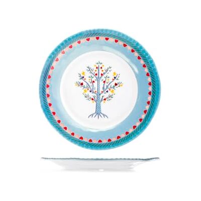 H&H Lot de 6 assiettes à fruits Gipsy Ø22 cm – Assiettes en mélamine décorées, résistantes et légères, lavables au lave-vaisselle, max 70 °C – Idéal pour les fruits, les bonbons, les entrées et - Publicité H&H Lot de 6 assiettes à fruits Gipsy Ø22 cm – Assiettes en mélamine décorées, résistantes et légères, lavables au lave-vaisselle, max 70 °C – Idéal pour les fruits, les bonbons, les entrées et - Publicité
