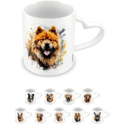 Pyramid , Tasse Chow Chow en céramique, tasse à café et chocolat chaud, poignée en forme de cœur, collection Love My Dog, 315 ml, taille unique, blanc - Publicité Pyramid , Tasse Chow Chow en céramique, tasse à café et chocolat chaud, poignée en forme de cœur, collection Love My Dog, 315 ml, taille unique, blanc - Publicité