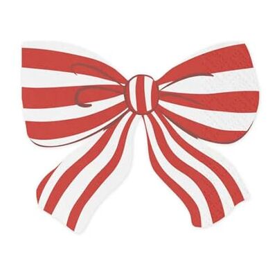 PartyDeco 12 SERVIETTES PAPIER N UD RAYÉ 16X13CM BLANC ROUGE - Publicité PartyDeco 12 SERVIETTES PAPIER N UD RAYÉ 16X13CM BLANC ROUGE - Publicité