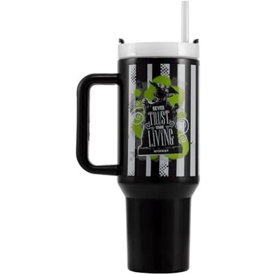 Pyramid Beetlejuice Gobelet de 1200 ml avec paille et couvercle, isolation sous vide avancée à double paroi, garde au froid jusqu'à 11 heures et au chaud jusqu'à 7 heures, sans BPA, - Publicité Pyramid Beetlejuice Gobelet de 1200 ml avec paille et couvercle, isolation sous vide avancée à double paroi, garde au froid jusqu'à 11 heures et au chaud jusqu'à 7 heures, sans BPA, - Publicité