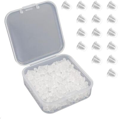 REBECASKYENS Lot de 500 fermoirs en silicone pour boucles d'oreilles 4 x 4 mm, 4mm, Silicone de qualité supérieure - Publicité REBECASKYENS Lot de 500 fermoirs en silicone pour boucles d'oreilles 4 x 4 mm, 4mm, Silicone de qualité supérieure - Publicité