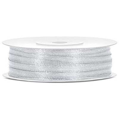 Kadosa Ruban de satin Largeur : 3 mm Longueur : 50 m (argenté) - Publicité Kadosa Ruban de satin Largeur : 3 mm Longueur : 50 m (argenté) - Publicité